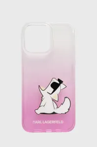 Puzdro Karl Lagerfeld iPhone 14 Pro Max KLHCP14XCFNRCPI pink hardcase Choupette Fun