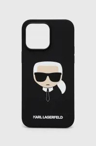 Karl Lagerfeld KLHCP14XSLKHBK Apple iPhone 14 Pro Max hardcase black Silicone Karl`s Head