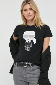 Tričko Karl Lagerfeld Ikonik Karl T-Shirt Čierna Xs