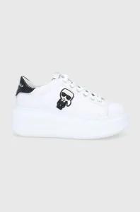 Kožená obuv Karl Lagerfeld ANAKAPRI biela farba, na platforme #8978875