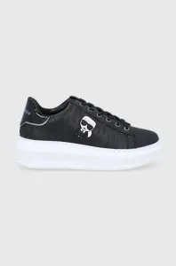 Kožená obuv Karl Lagerfeld čierna farba, na platforme #4963443