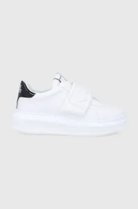 Kožená obuv Karl Lagerfeld Kapri biela farba, #199714