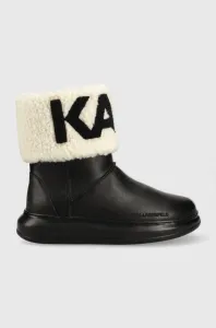 Kožené snehule Karl Lagerfeld KAPRI KOSI čierna farba, KL44550