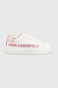 Kožené tenisky Karl Lagerfeld MAXI KUP biela farba, KL62210 #8739999
