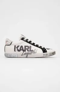 Kožené tenisky Karl Lagerfeld SKOOL biela farba, KL60111 #8753929