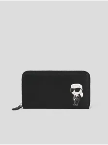 Peňaženka Karl Lagerfeld K/Ikonik 2.0 Leather Cont Wllt Čierna None #3783991