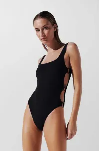 Plavky Karl Lagerfeld Karl Dna C/O Side Swimsuit Čierna S