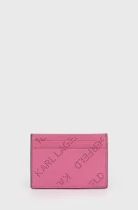 Puzdro na karty Karl Lagerfeld dámsky, ružová farba