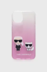 Puzdro na mobil Karl Lagerfeld iPhone 13 Pro ružová farba #235739