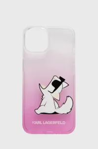 Puzdro Karl Lagerfeld iPhone 14 KLHCP14SCFNRCPI pink hardcase Choupette Fun