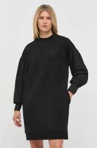 Šaty Karl Lagerfeld Fabric Mix Sweatdress Čierna M