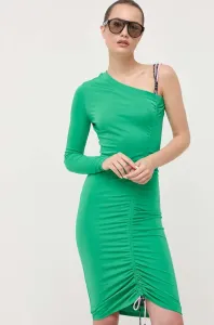 Šaty Karl Lagerfeld zelená farba, mini, priliehavá
