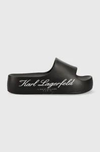 Šľapky Karl Lagerfeld KOBO II dámske, čierna farba, na platforme, KL86000 #5722446