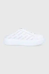 Šľapky Karl Lagerfeld Maxi Kup biela farba, na platforme