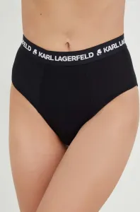 Spodná Bielizeň Karl Lagerfeld Logo High Rise Rib Culottes Čierna M
