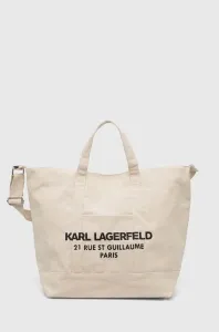 Taška Karl Lagerfeld Rsg Xl Canvas Shopper Hnedá None