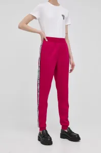 Nohavice Karl Lagerfeld dámske, ružová farba, s nášivkou #3764039