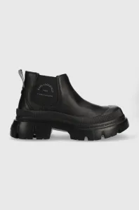 Topánky chelsea Karl Lagerfeld TREKKA MAX dámske, čierna farba, na platforme, #274151