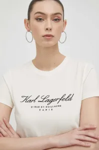 Tričko Karl Lagerfeld Hotel Karl T-Shirt Biela L