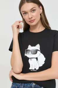 Tričko Karl Lagerfeld Ikonik 2.0 Choupette T-Shirt Čierna Xs