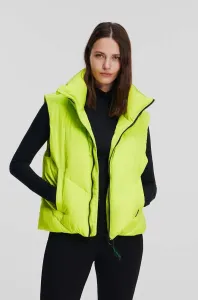 Páperová vesta Karl Lagerfeld dámsky, zelená farba, zimný #7373199