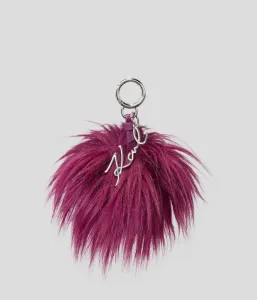 Kľúčenka Karl Lagerfeld K/Signature Faux Fur Keychain Ružová None