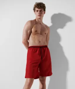 Plavky Karl Lagerfeld Ikonik 2.0 Long Boardshorts Červená Xl