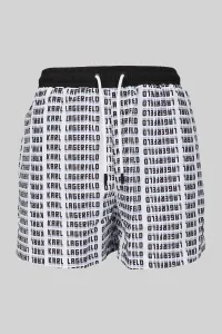 Plavky Karl Lagerfeld Seasonal Aop Short Boardshorts Biela M