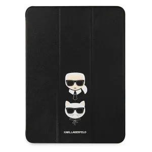 Karl Lagerfeld KLFC12OKCK Apple iPad Pro 12.9 2021 5 Gen Book kryt black Saffiano Karl&Choupette