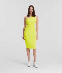 Šaty Karl Lagerfeld Cut Out Jersey Dress Zelená L