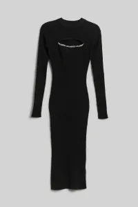 Šaty Karl Lagerfeld Lslv Knit Dress Čierna M #9537643