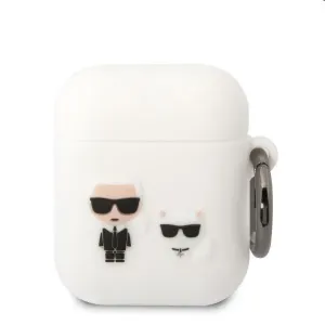 Karl Lagerfeld KLACA2SILKCW Apple AirPods 2/1 white Silicone Karl & Choupette