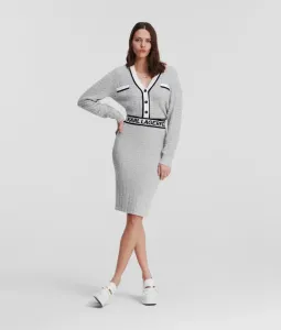 Sukňa Karl Lagerfeld Boucle Knit Skirt Biela Xl