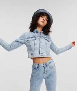 Bunda Karl Lagerfeld Jeans Klj Fitted Block Boucle Jacket Modrá Xs