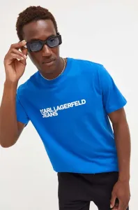 Tričko Karl Lagerfeld Jeans Klj Regular Sslv Tee Modrá S #8682625
