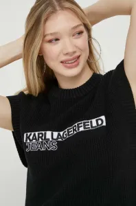 Bavlnená vesta Karl Lagerfeld Jeans čierna farba