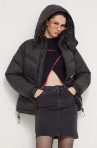 Bunda Karl Lagerfeld Jeans dámska, čierna farba, zimná