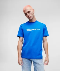 Tričko Karl Lagerfeld Jeans Klj Regular Sslv Tee Modrá M