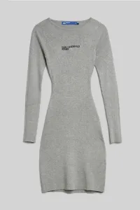 Šaty Karl Lagerfeld Jeans Klj Knitted Body Dress Šedá L