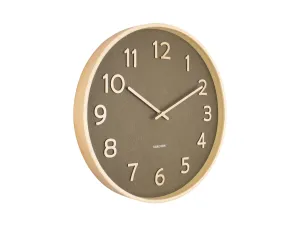 Drevené nástenné hodiny Karlsson KA5852, zelená 40cm #3446301