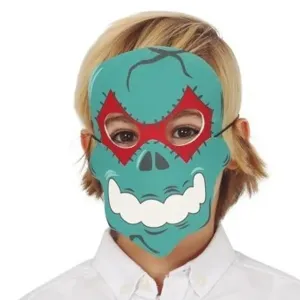 Maska detská Lebka zelená 1 ks