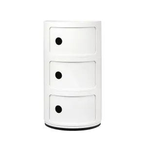 Stolík s úložným priestorom Componibili 4967, 3 úložné diely, viac farieb Farba: bílá