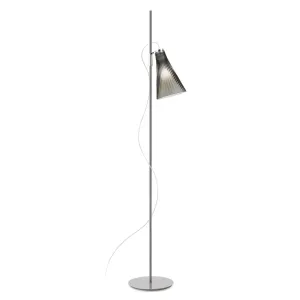 Kartell K-Lux stojacia lampa, 1 svetlo, sivá/dymová