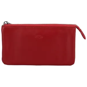 Dámska kožená listová kabelka červená - Katana Fandie