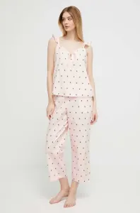 Bavlnené pyžamo Kate Spade ružová farba, bavlnená #8494002