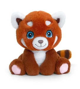 KEEL TOYS - SE1537 Keeleco Panda červená - eko plyšová hračka 16 cm