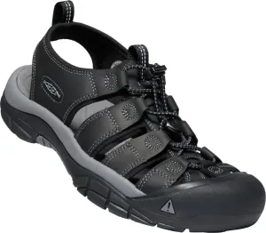 KEEN Pánske kožené sandále NEWPORT 1022247 black/steel grey 46