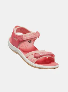 Ružové dievčenské kvetované sandále Keen #1007728