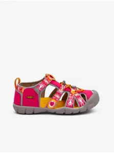 Dark Pink Girly Outdoor Sandals Keen Seacamp - Girls #7508450