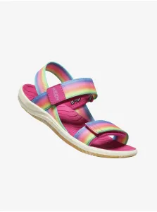 KEEN Elle Backstrap Youth Detské páskové letné sandále 10031226KEN rainbow/festival fuchsia 1(34)